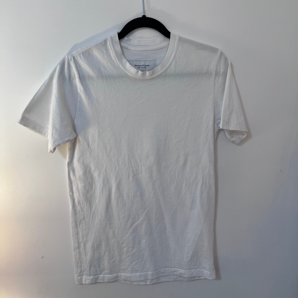 Province of Canada Men's XS Organic Cotton Short Sleeve T-Shirt White